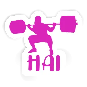 Hai Sticker Weightlifter Image