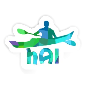 Hai Aufkleber Kajakfahrer Image