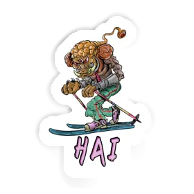 Hai Aufkleber Telemark-Skifahrer Image