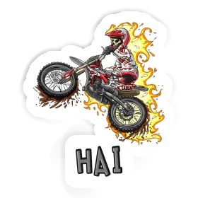 Aufkleber Motocrossfahrer Hai Image