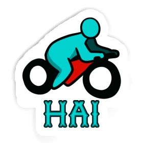 Aufkleber Hai Motorradfahrer Image