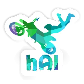 Aufkleber Hai Motocross-Fahrer Image