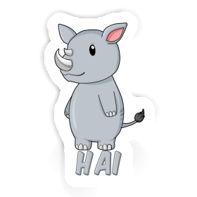 Hai Autocollant Rhinocéros Image