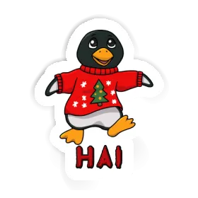 Hai Aufkleber Weihnachtspinguin Image