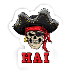 Aufkleber Piratenkopf Hai Image