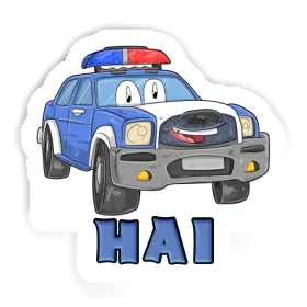 Hai Autocollant Voiture de police Image