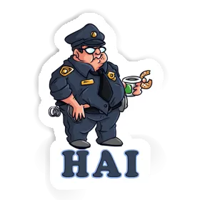 Autocollant Hai Policier Image