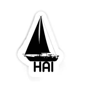 Segelboot Sticker Hai Image