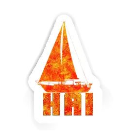 Segelboot Sticker Hai Image