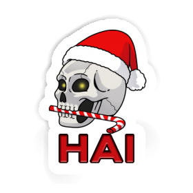 Hai Aufkleber Weihnachtstotenkopf Image