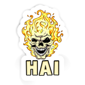 Aufkleber Totenkopf Hai Image