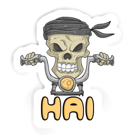 Sticker Motorradfahrer Hai Image