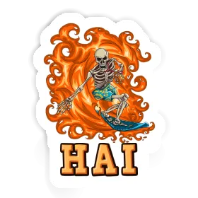 Sticker Wellenreiter Hai Image
