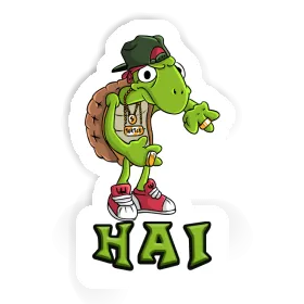 Hai Autocollant Tortue Hip Hop Image