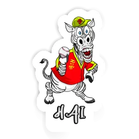 Aufkleber Baseballer Hai Image