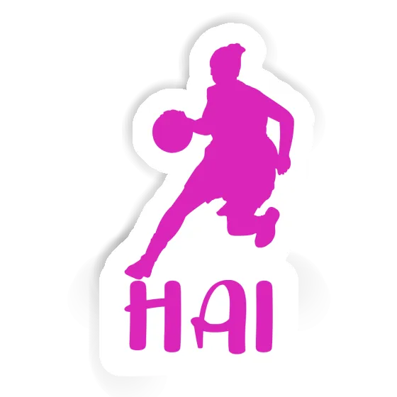 Sticker Basketballspielerin Hai Laptop Image