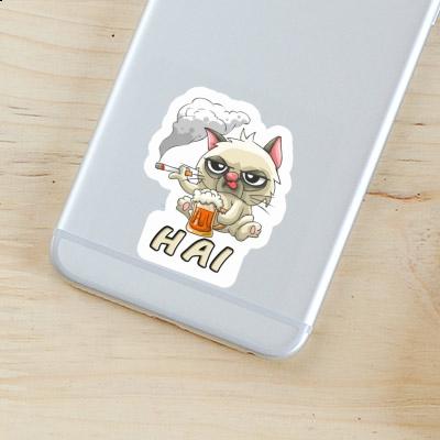 Sticker Hai Smoking Cat Gift package Image