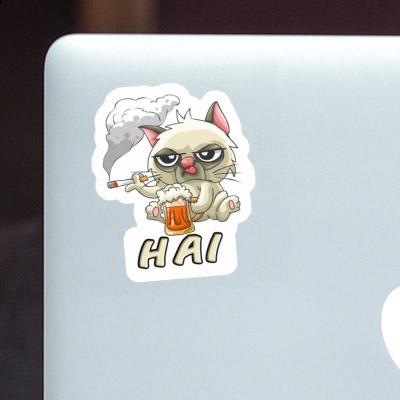 Sticker Hai Smoking Cat Notebook Image