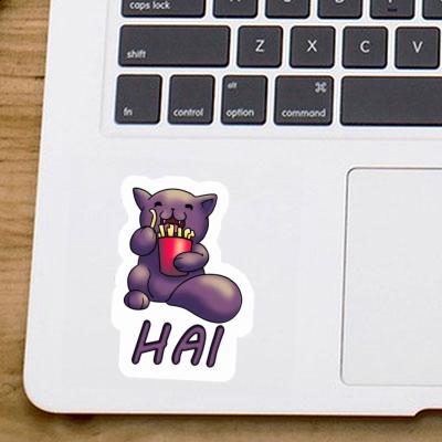 Pommes-Katze Sticker Hai Laptop Image