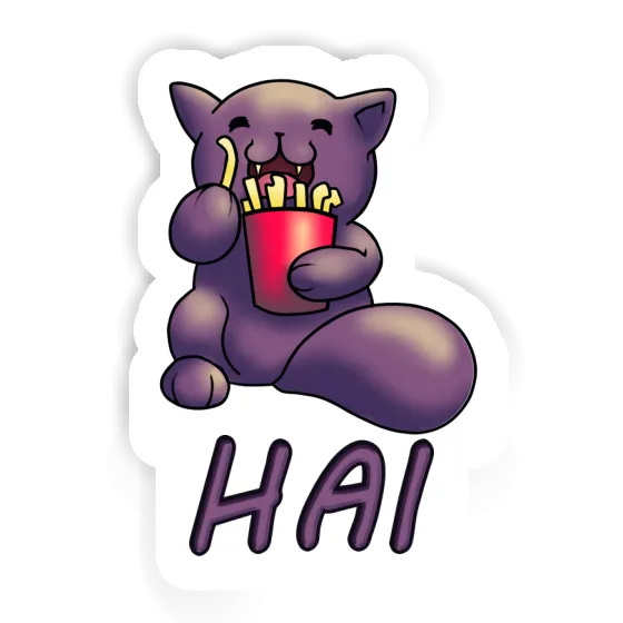 Pommes-Katze Sticker Hai Notebook Image