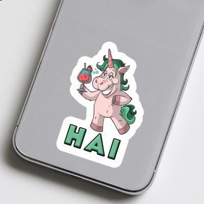 Autocollant Licorne festive Hai Gift package Image