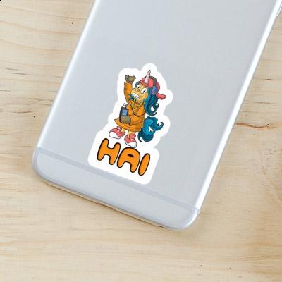 Sticker Hai Hip-Hop Einhorn Laptop Image