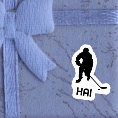 Eishockeyspieler Sticker Hai Laptop Image