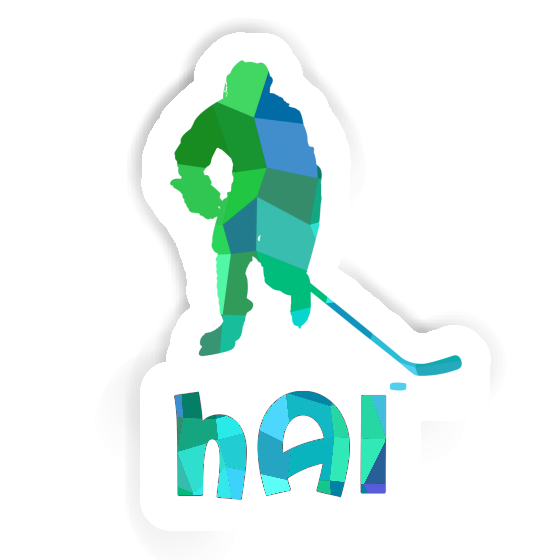 Sticker Eishockeyspieler Hai Gift package Image