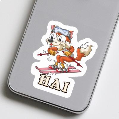 Aufkleber Skifahrer Hai Image