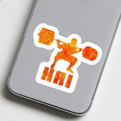 Sticker Weightlifter Hai Notebook Image