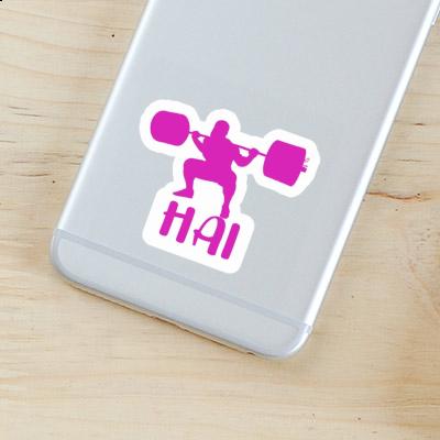 Hai Sticker Weightlifter Image