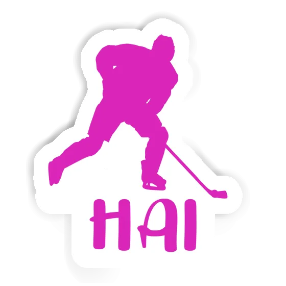 Eishockeyspielerin Aufkleber Hai Laptop Image