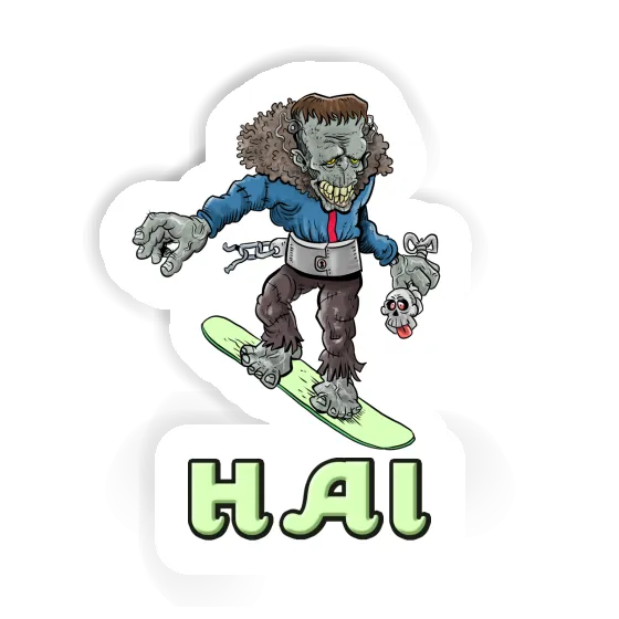 Hai Sticker Snowboarder Laptop Image