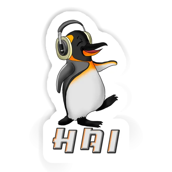 Autocollant Pingouin musicien Hai Notebook Image