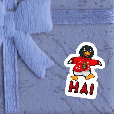 Hai Aufkleber Weihnachtspinguin Image