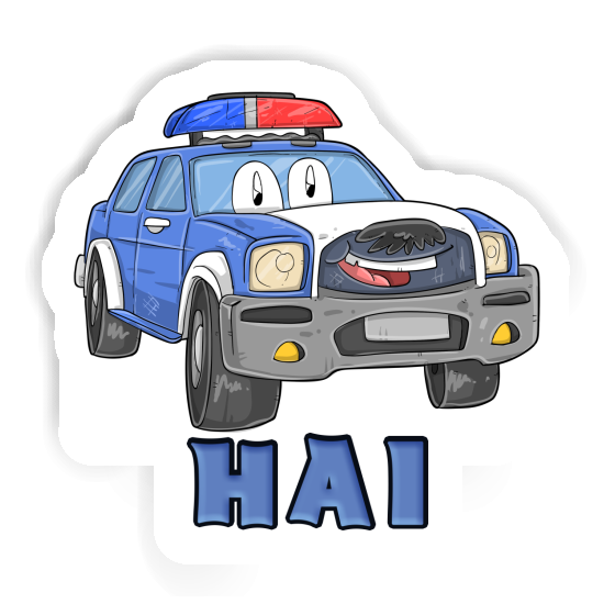 Hai Autocollant Voiture de police Laptop Image