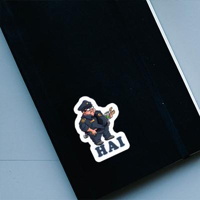 Autocollant Hai Policier Notebook Image