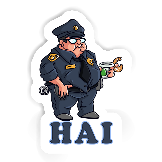 Autocollant Hai Policier Image