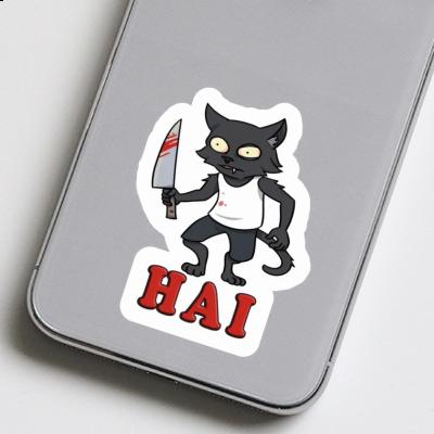 Hai Autocollant Chat psychopathe Image