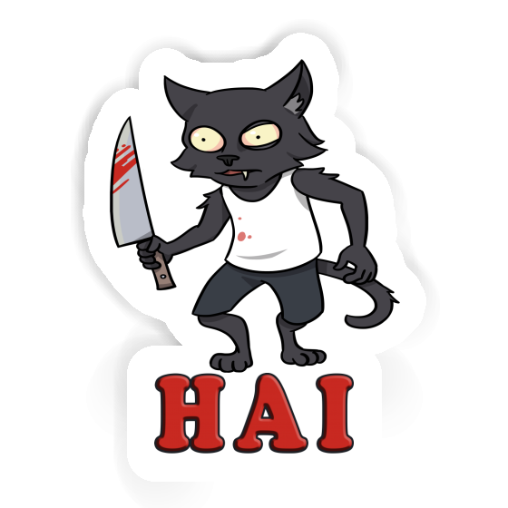 Hai Autocollant Chat psychopathe Gift package Image