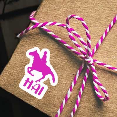 Hai Sticker Horse Rider Laptop Image