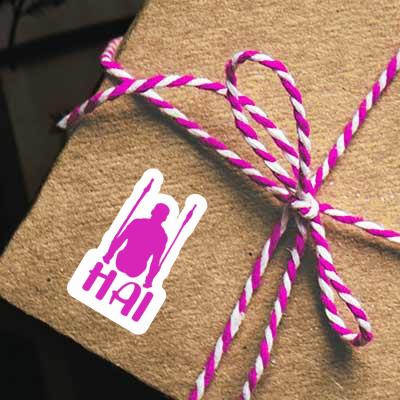 Gymnaste aux anneaux Autocollant Hai Gift package Image