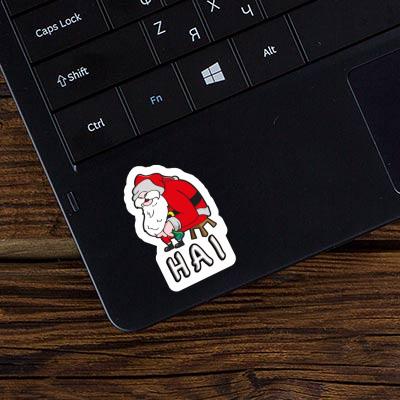Autocollant Père Noël Hai Gift package Image