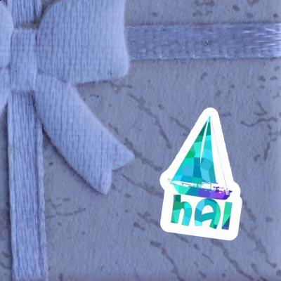 Sticker Hai Sailboat Laptop Image