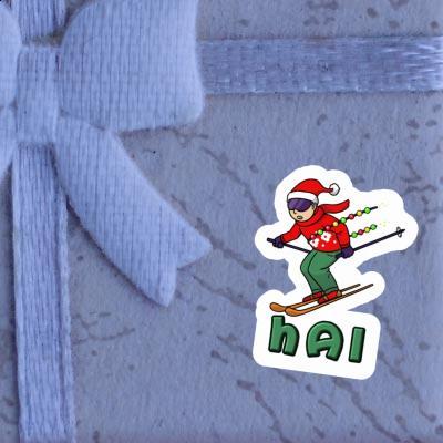 Autocollant Hai Skieur de Noël Gift package Image
