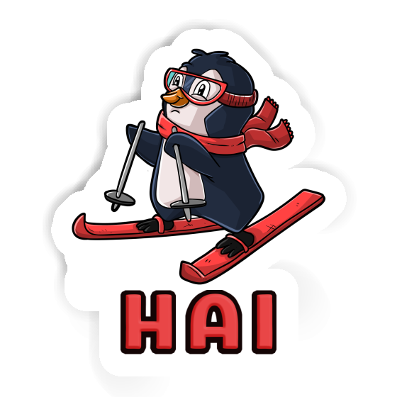 Autocollant Hai Skieuse Gift package Image