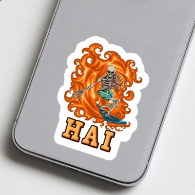 Sticker Wellenreiter Hai Notebook Image