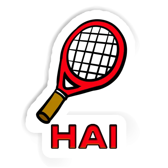 Sticker Hai Tennis Racket Notebook Image