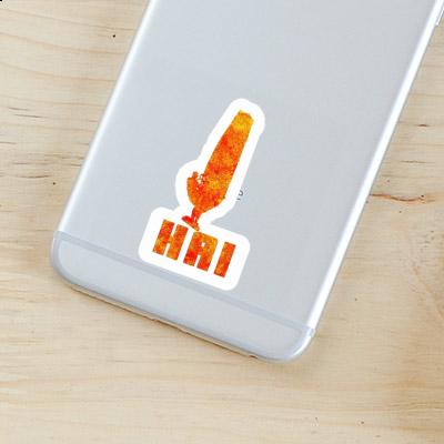 Sticker Windsurfer Hai Notebook Image