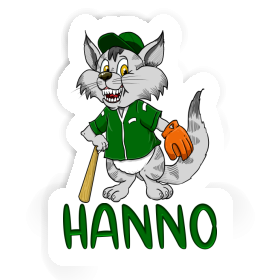 Sticker Hanno Baseball Cat Image